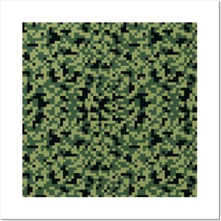 Green Black Camouflage Pattern 3, Military pattern, camo design, camping pattern Posters and Art